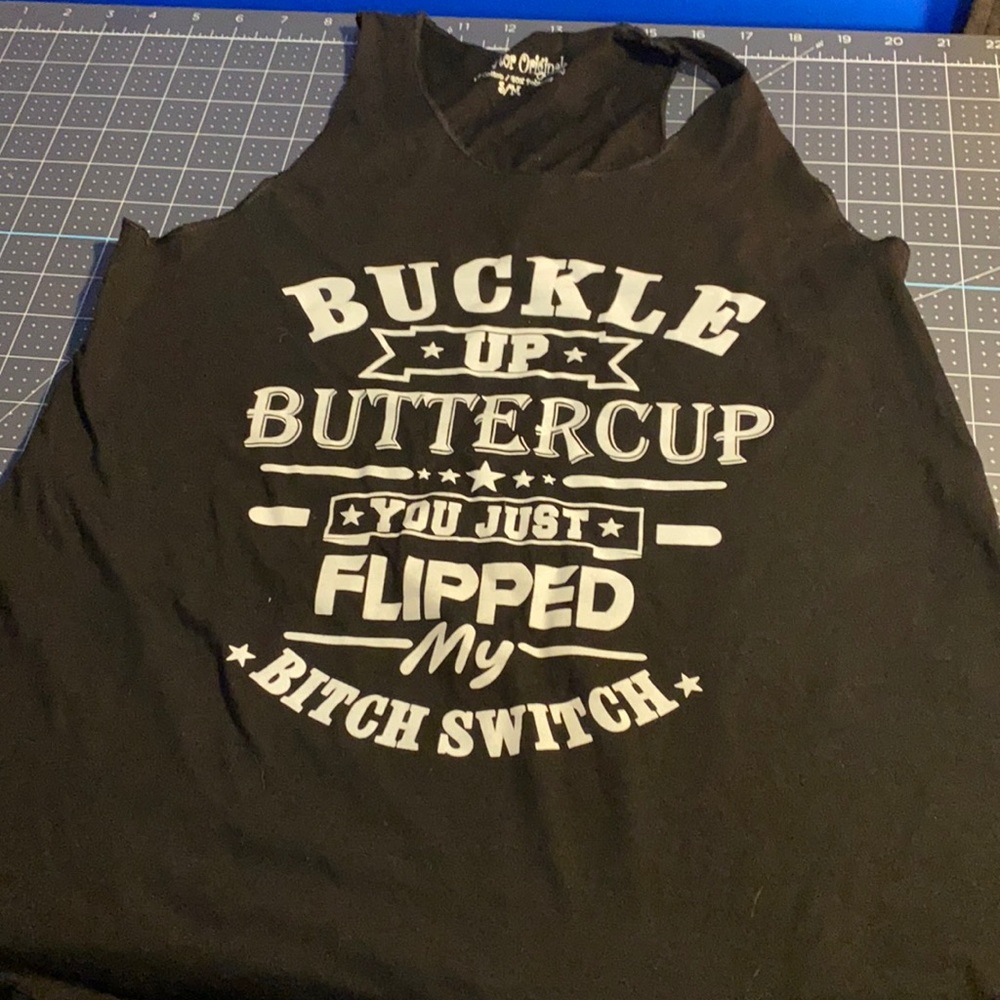 Buckle up butter cup tank
